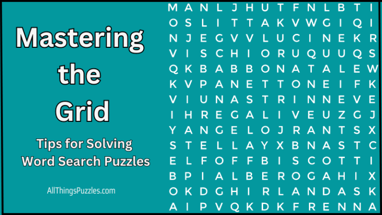 13 Tips for Solving Word Search Puzzles: Mastering the Grid