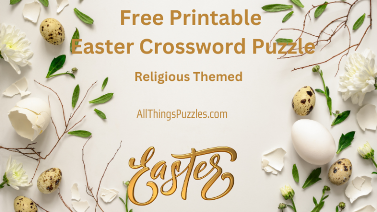 Free Printable Easter Crossword Puzzle – Religious-Themed