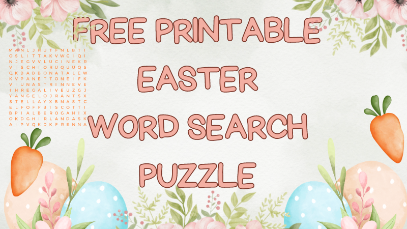 Free Printable Easter Word Search Puzzle