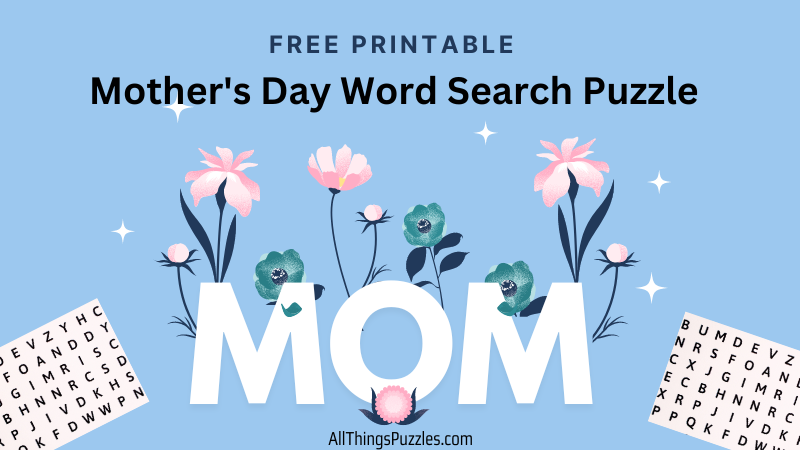 Free Printable Mother's Day Word Search Puzzle