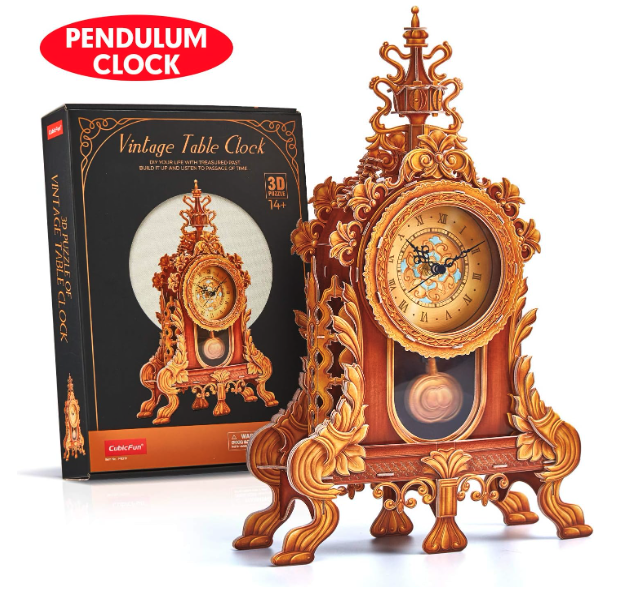 CubicFun 3D Puzzle for Adults Kids Pendulum Desk Clock