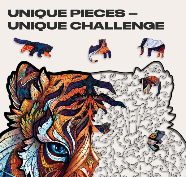 Top Rated Unique Shaped Jigsaw puzzles - UNIDRAGON Tiger