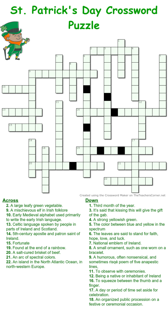 St.-Patricks-Day-Crossword-Puzzle