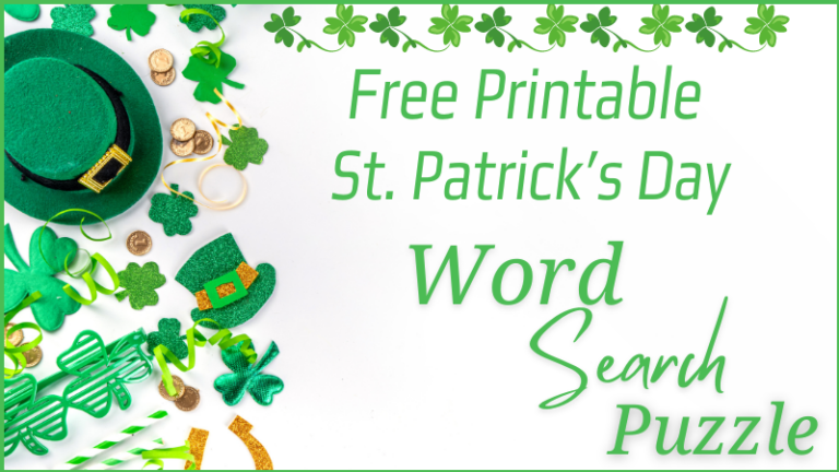 Free Printable St. Patrick’s Day Word Search Puzzle