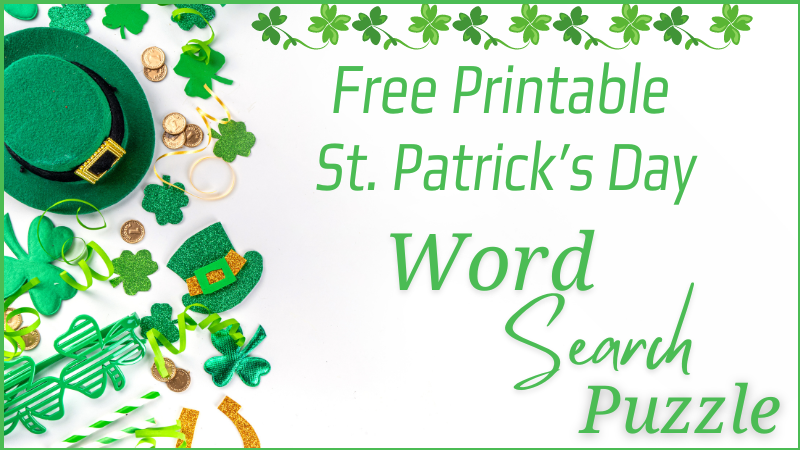 Free Printable St. Patrick's Day Word Search Puzzle
